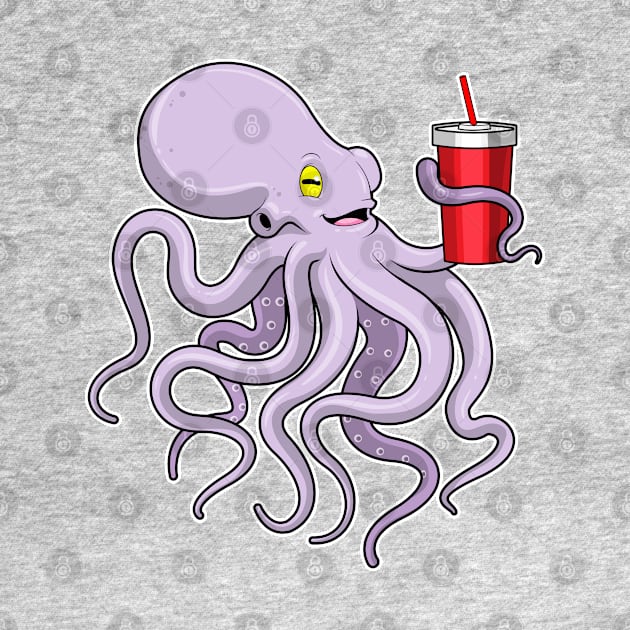 Octopus with Drinking mug by Markus Schnabel